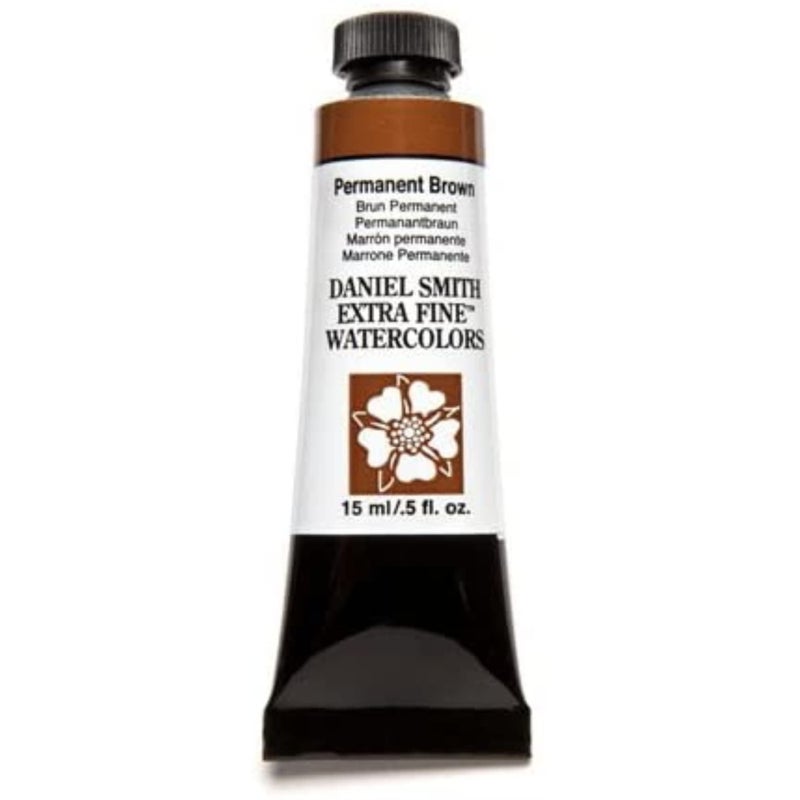 Daniel Smith Extra Fine Watercolor Paint, 15ml Tube, Permanent Brown, 284600068, 0.5 Fl Oz (Pack of 1) - Image 1